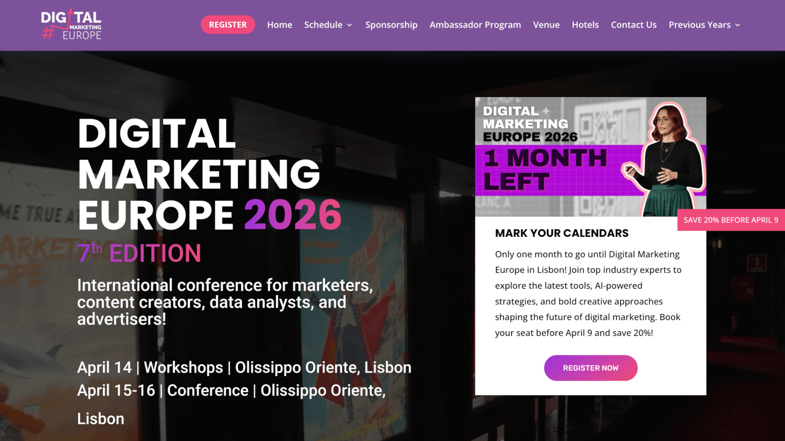 digital marketing europe homepage