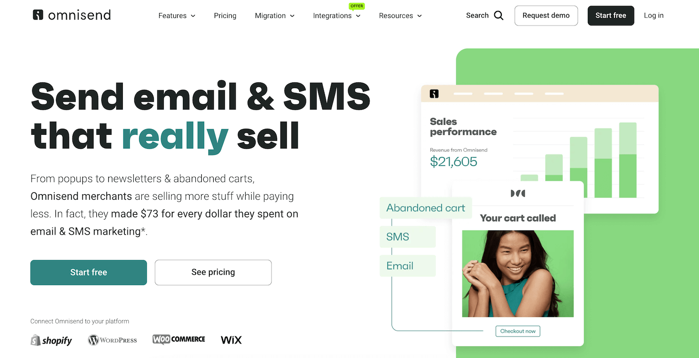 omnisend homepage