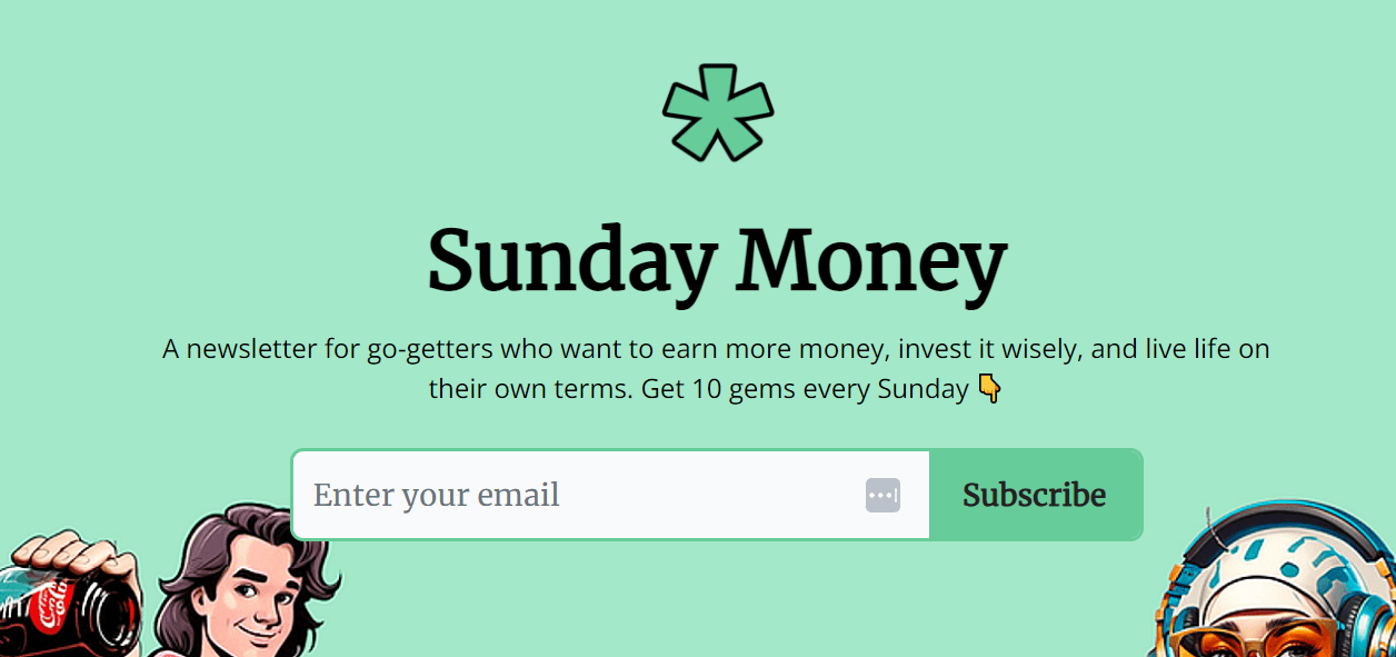 Sunday Money beehiiv newsletter