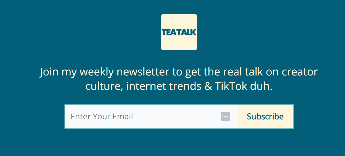 tea talk beehiiv newsletter