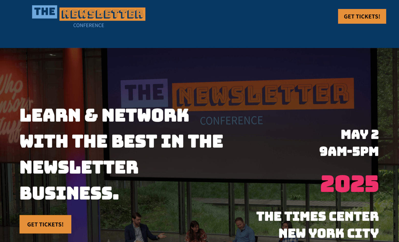 the newsletter conference homepage