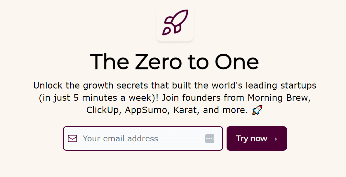 zero to one beehiiv newsletter