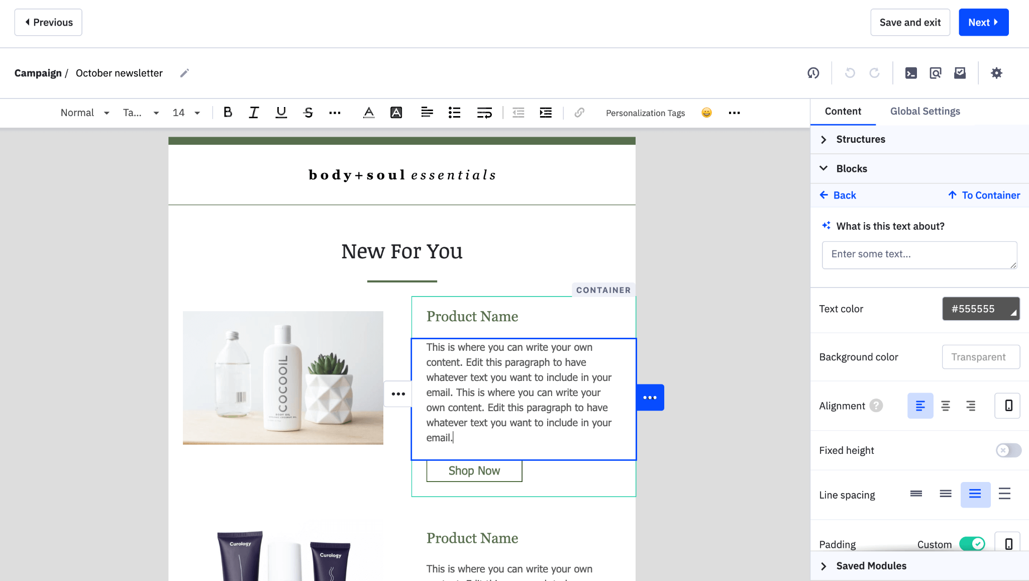 activecampaign email editor