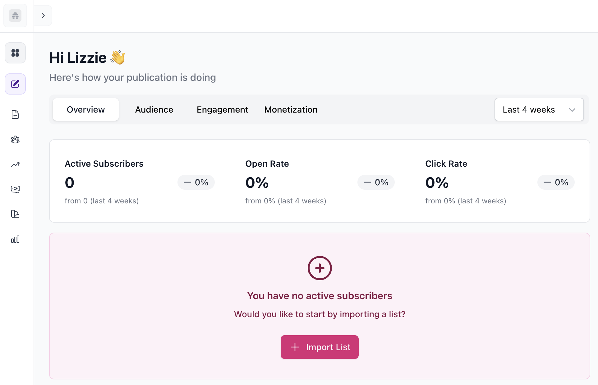 beehiiv dashboard
