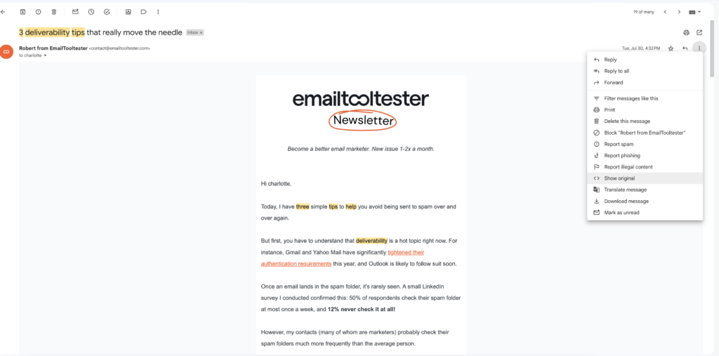 email authentication check 