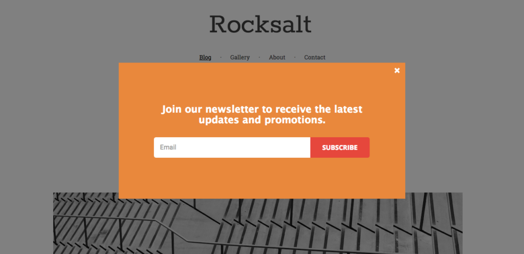 mailerlite pop up banner 