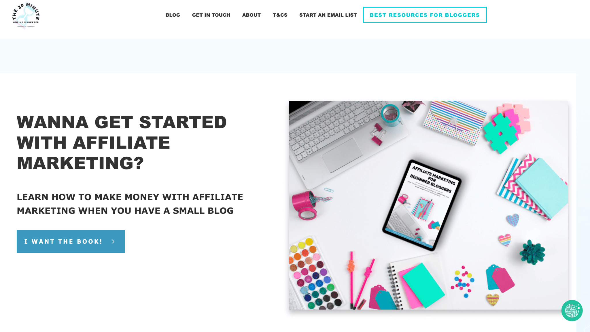 The 30-minute Online Marketer homepage