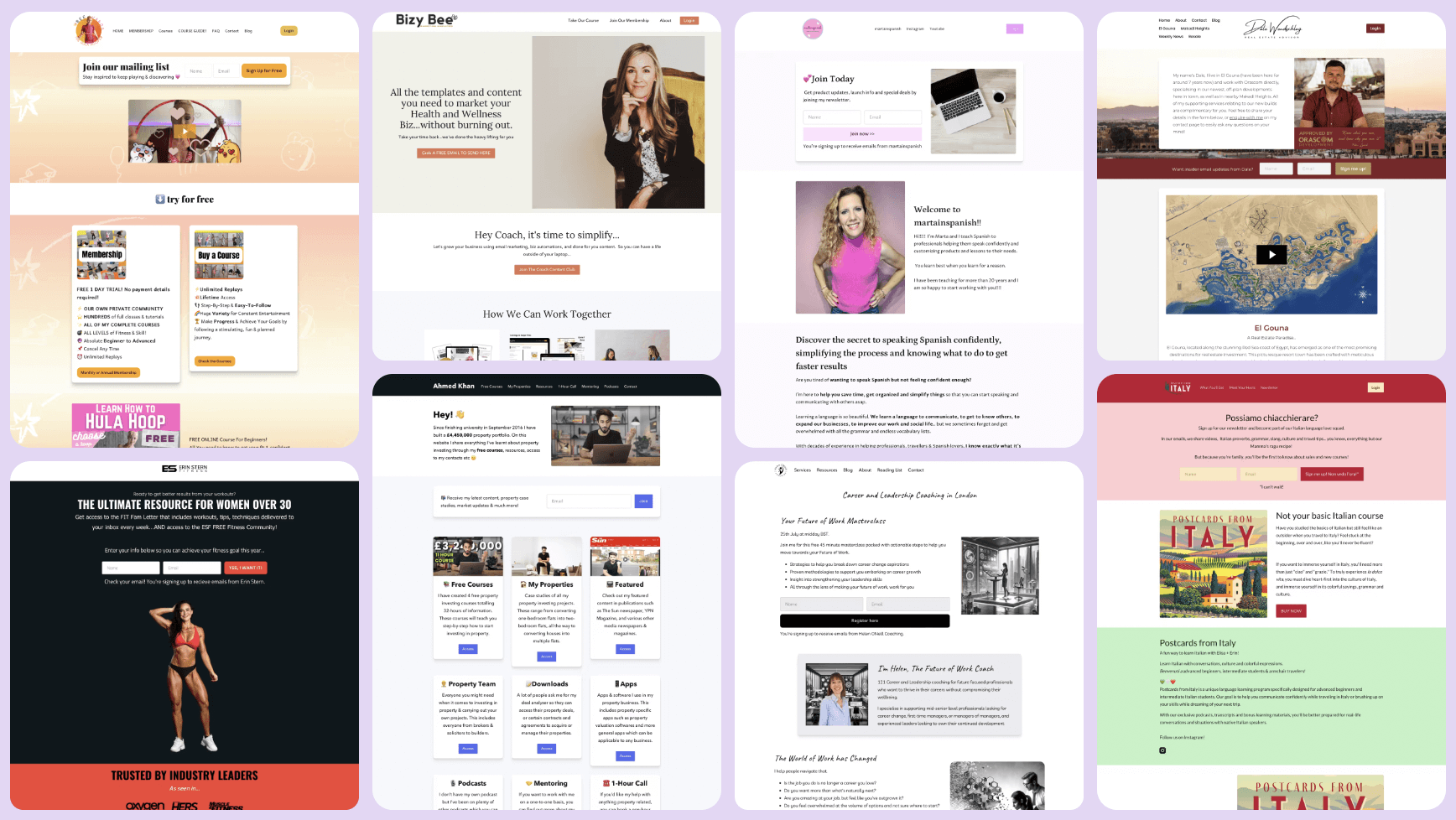 selection pre-designed email templates Podia