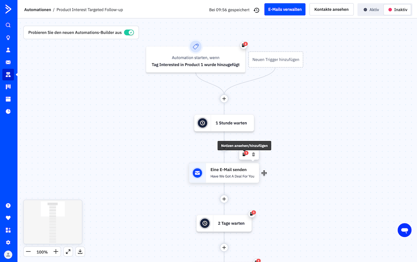 activecampaign automationen