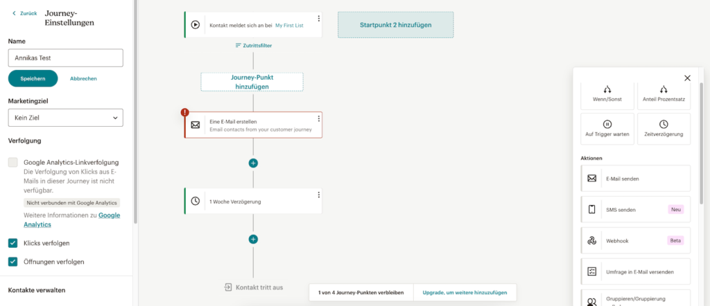 mailchimp workflow