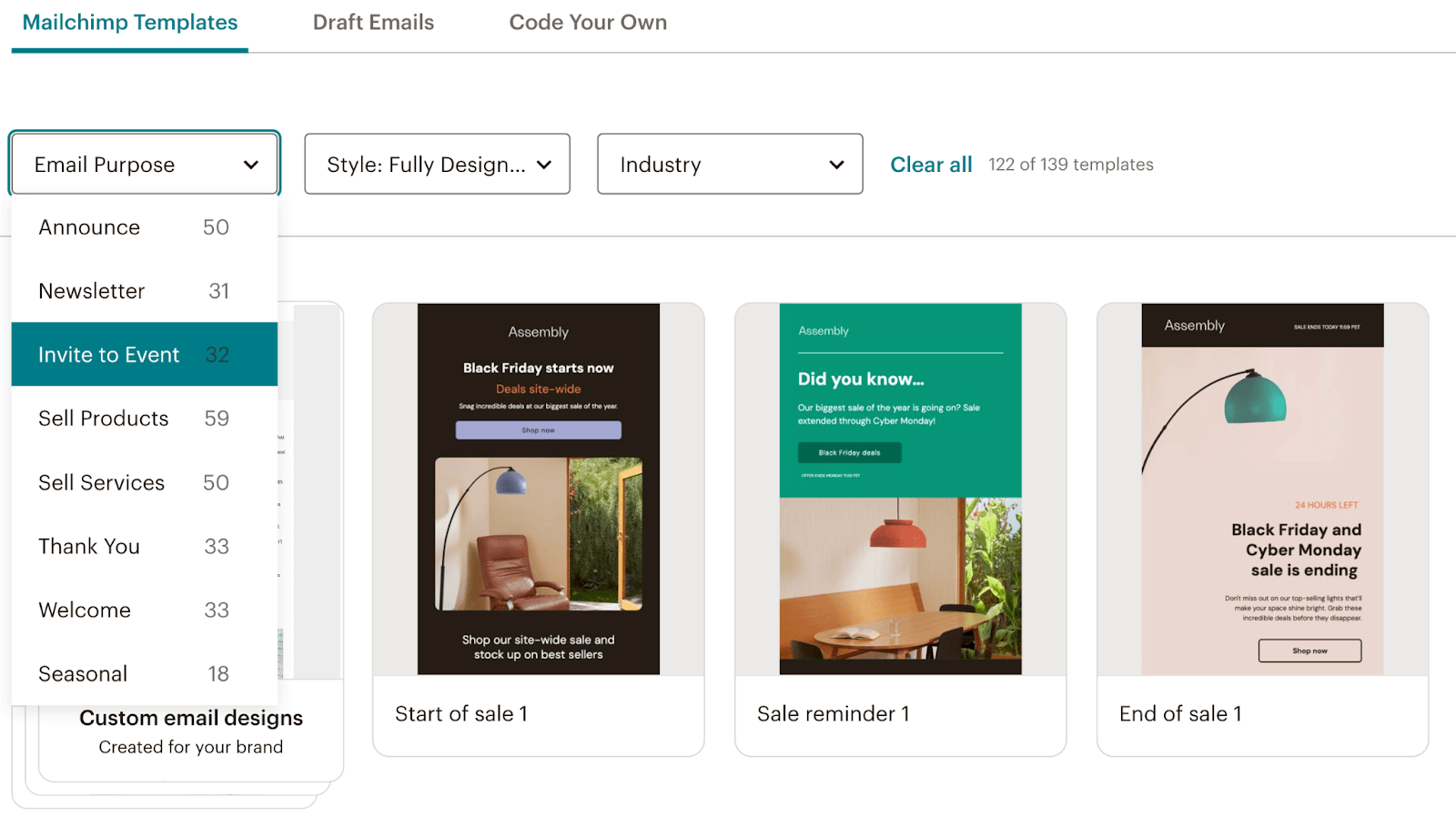 Mailchimp email templates 