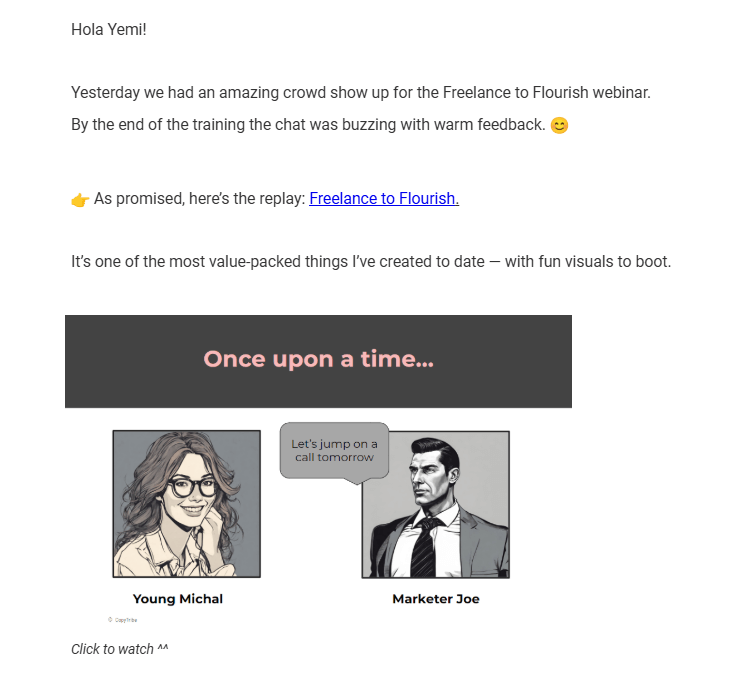 Webinar replay email 