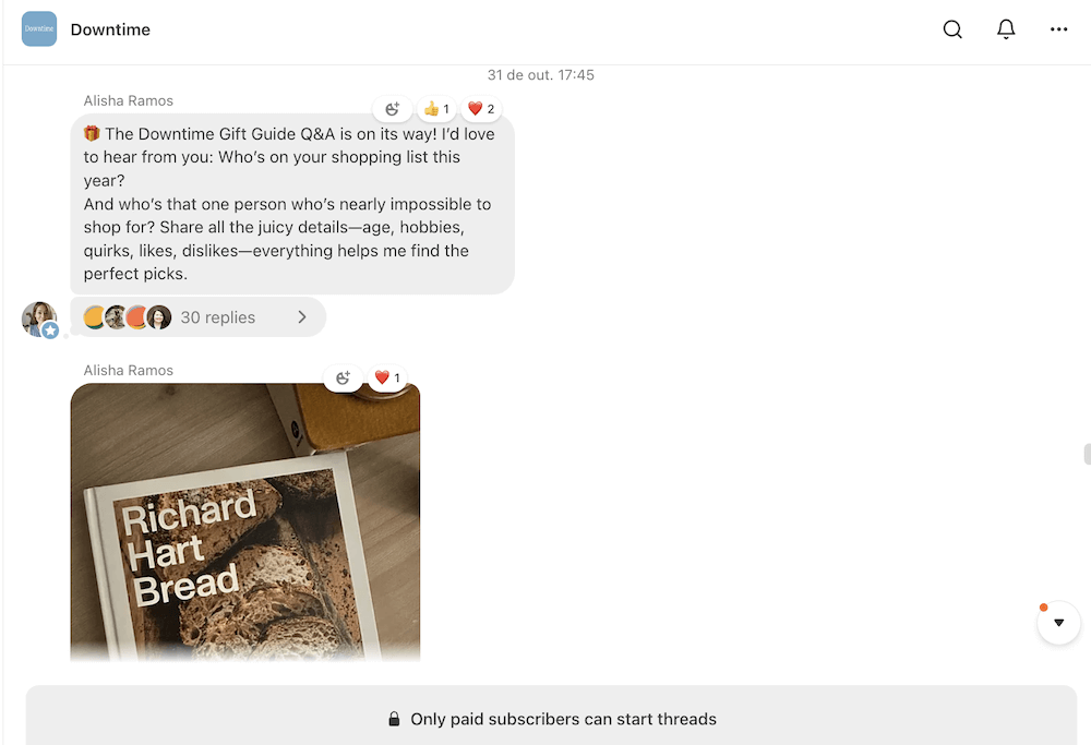 Substack’s Chat feature