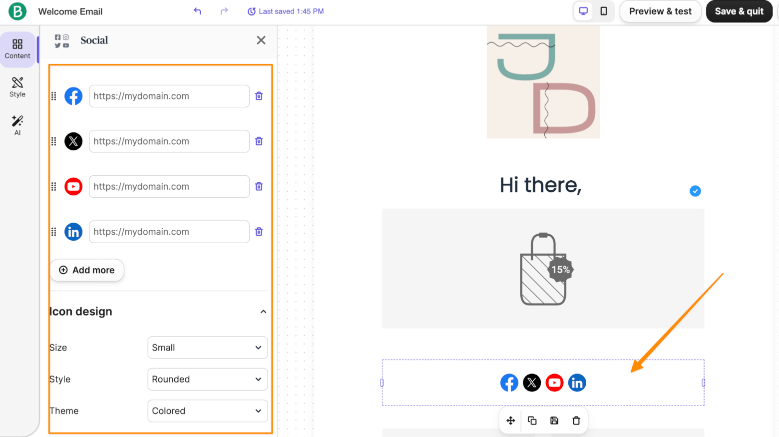 Brevo editor