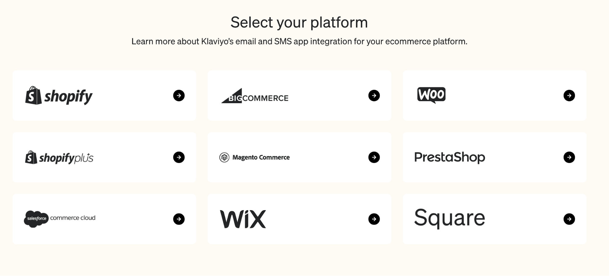 klaviyo ecommerce integrations