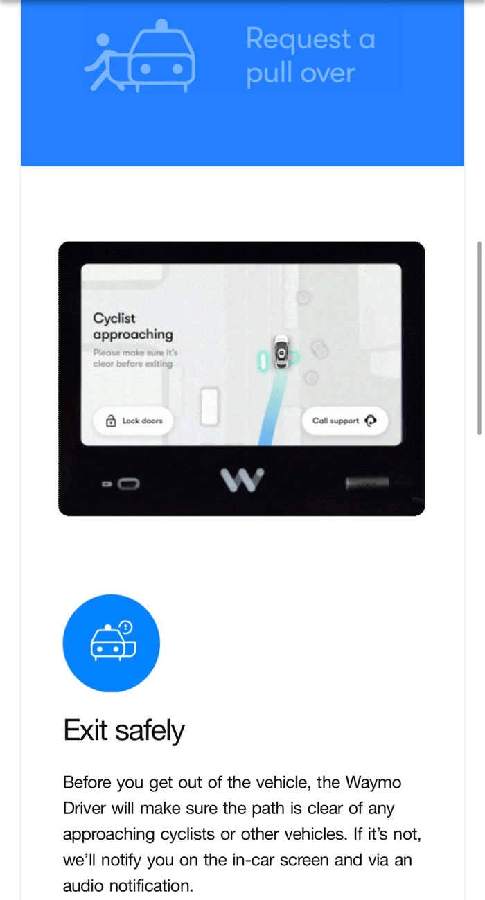 Mobile version of Waymo email, with images displayed stacked above text in view of the limited horizontal space