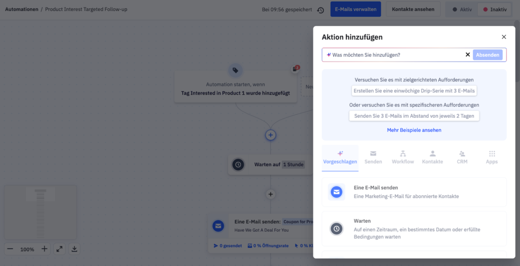 activecampaign ki funktionen