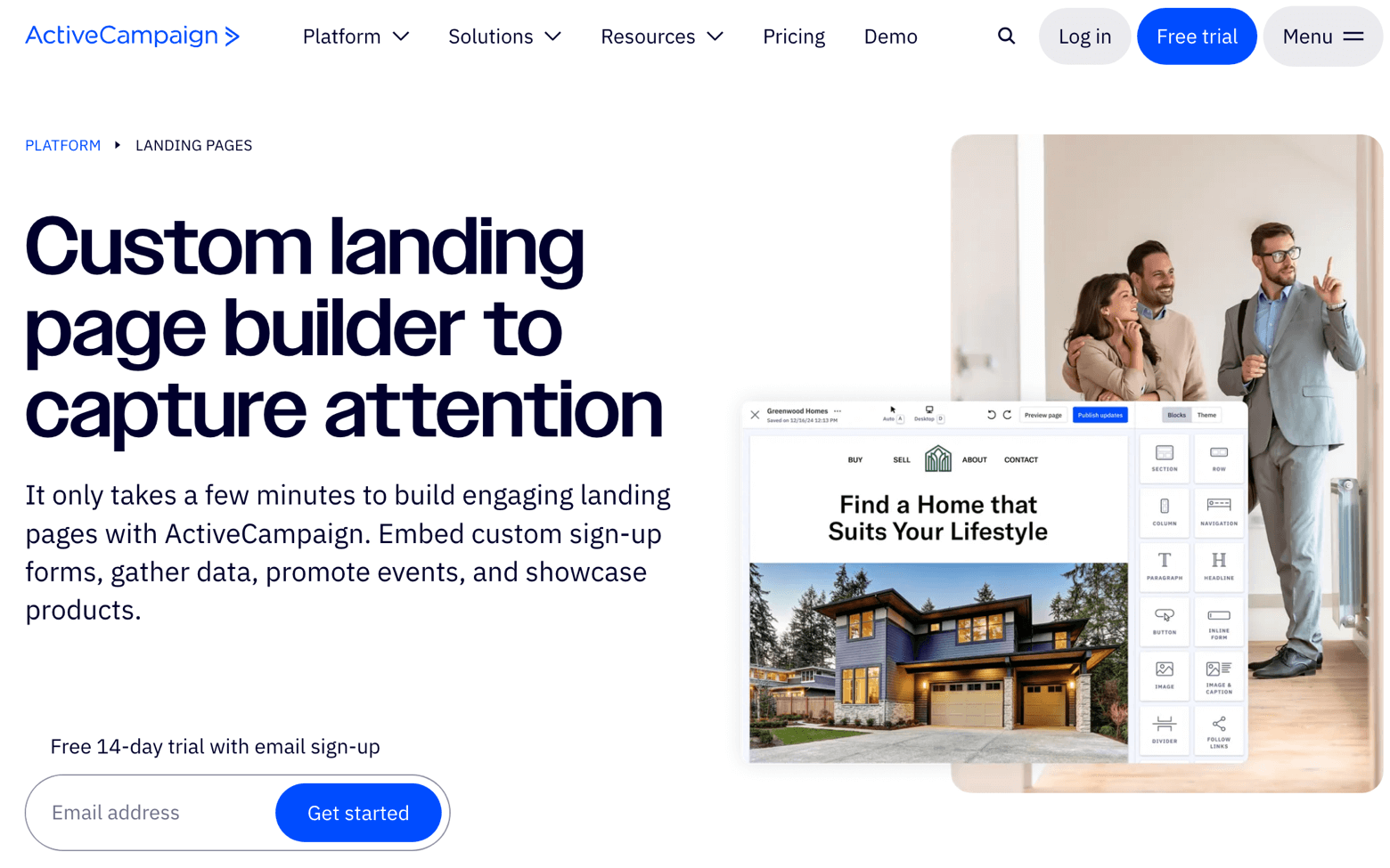 ActiveCampaign LP builder