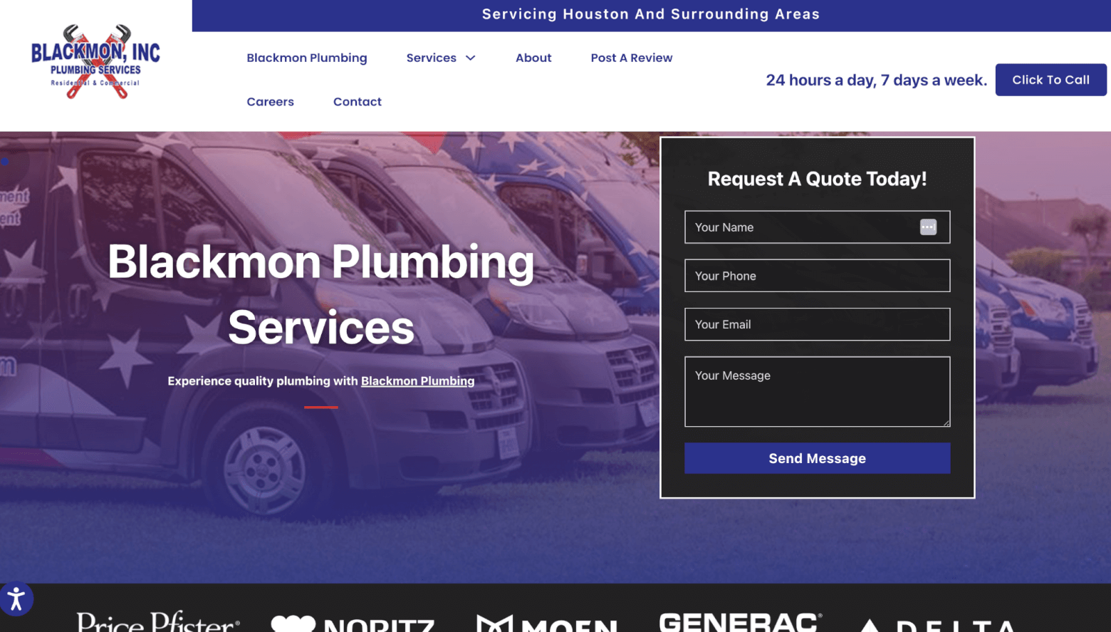 Blackmon Plumbing PPC landing page