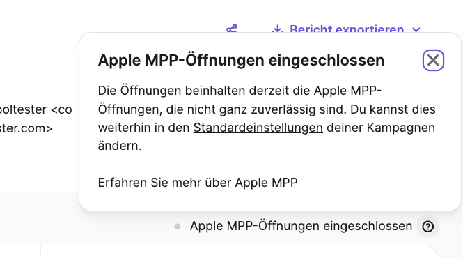 brevo apple mpp öffnungen