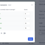 Configuring quiz answer scores in Fillout