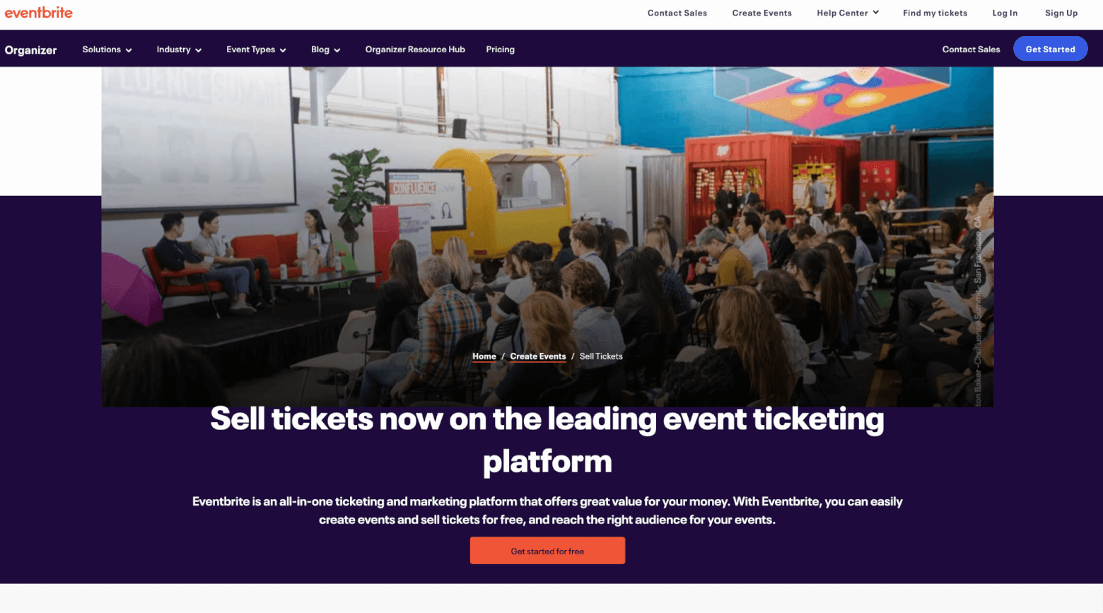 Eventbrite click-through landing page