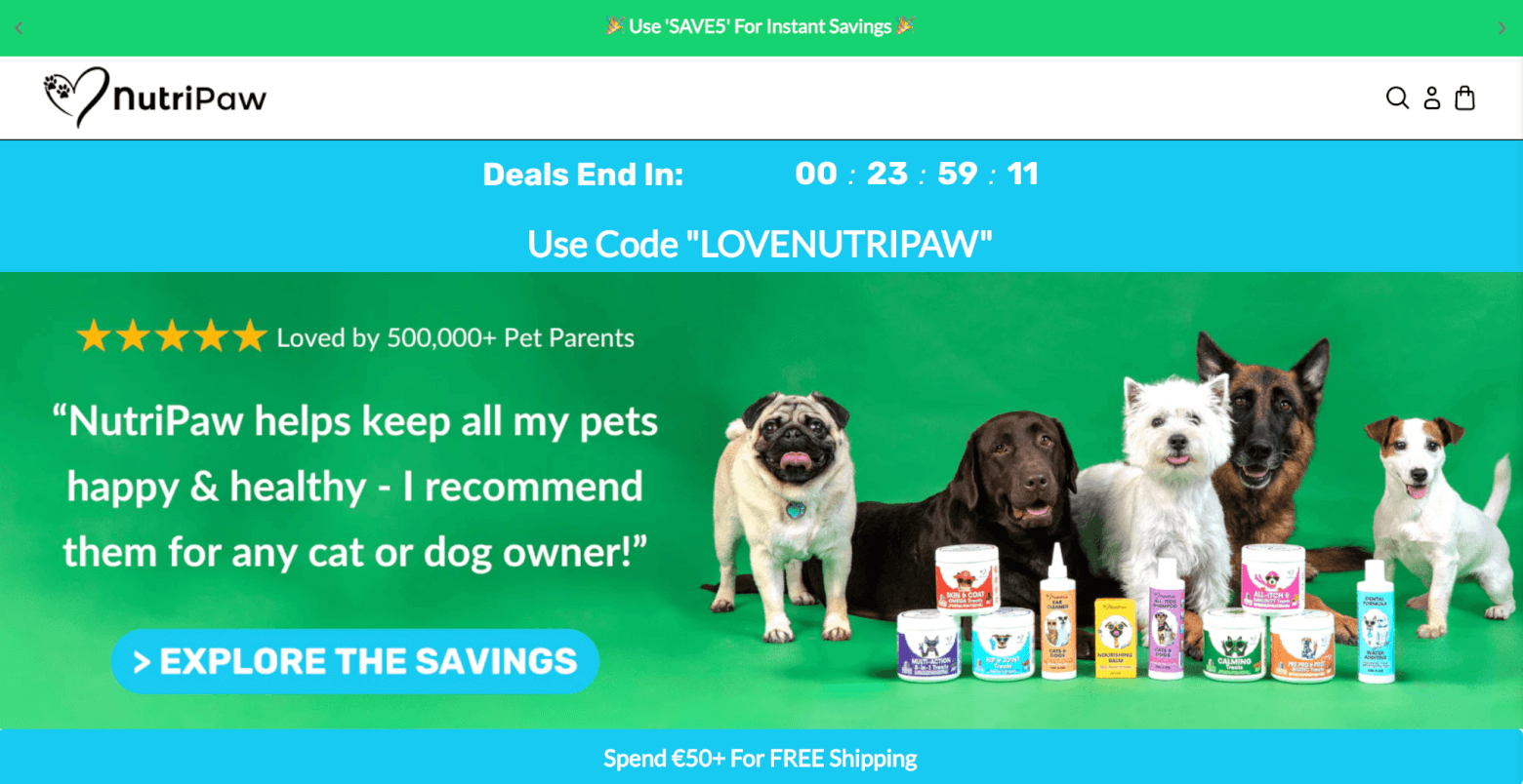 NutriPaw PPC landing page