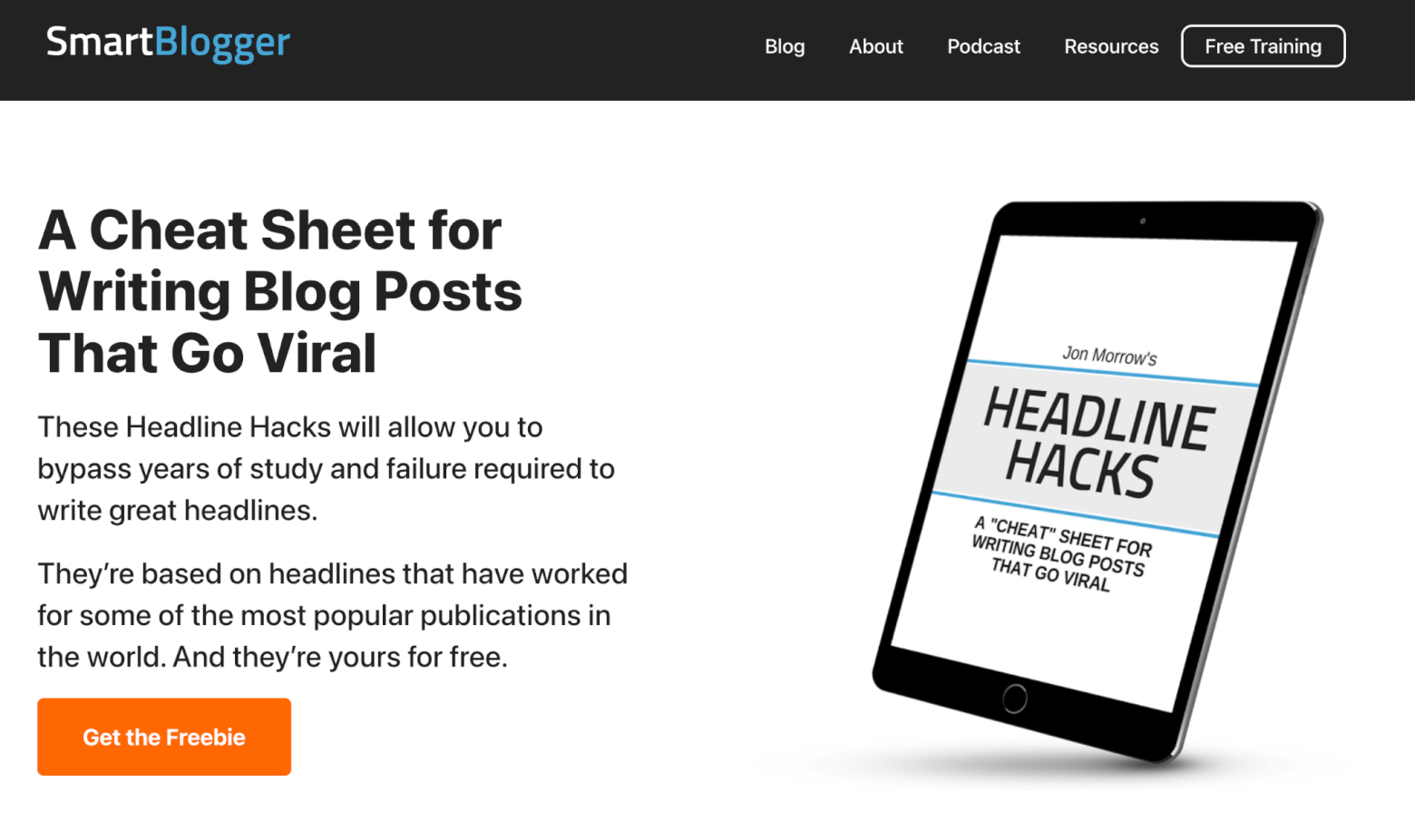 Smart Blogger squeeze page