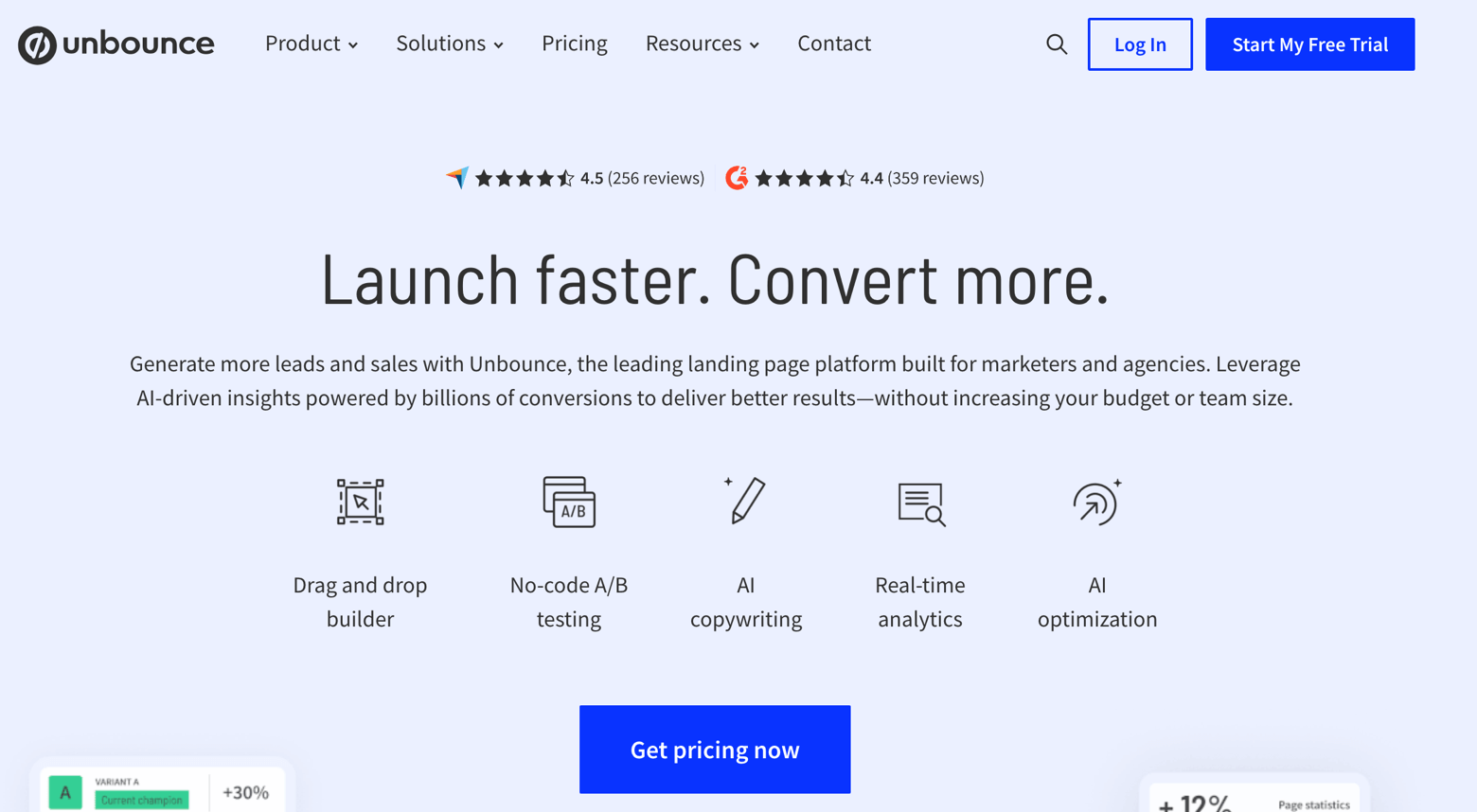 Unbounce is one of the best landing page builders