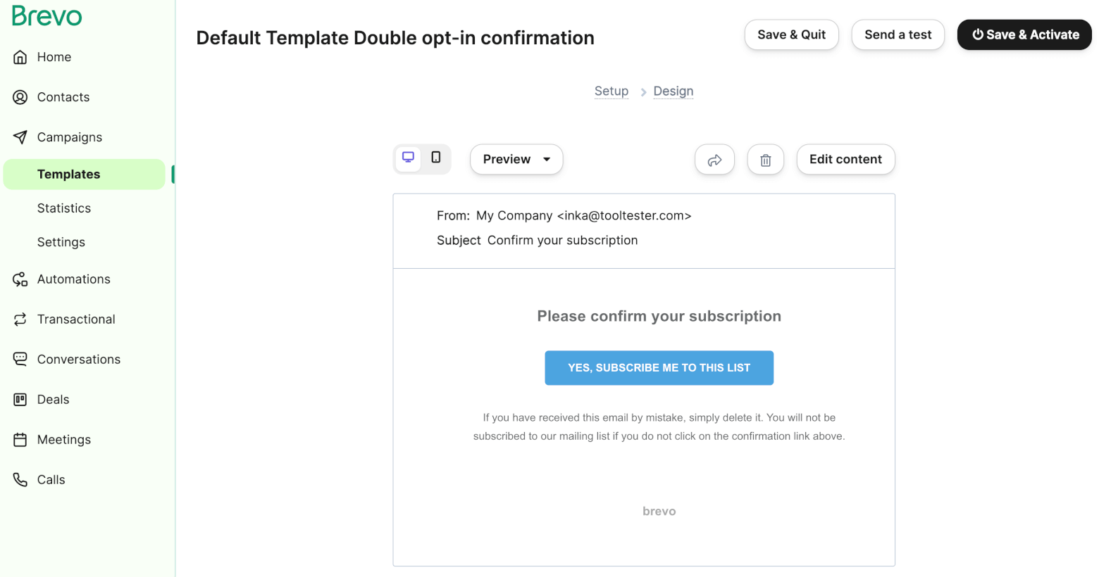 brevo double opt in email