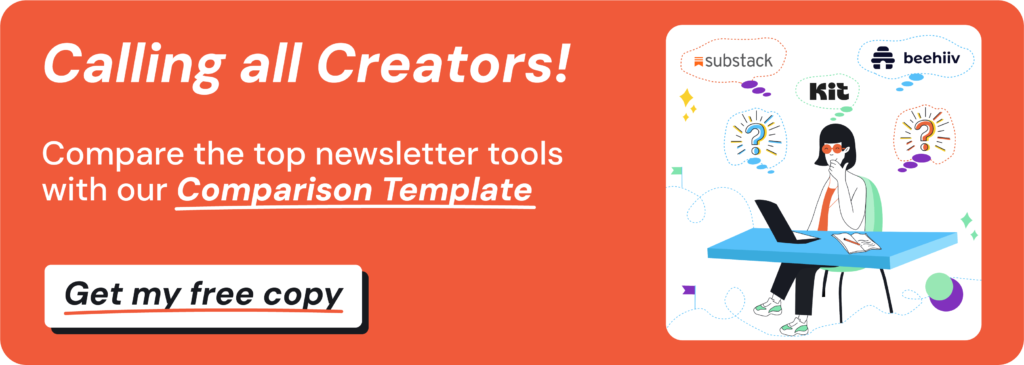 creator comparison template