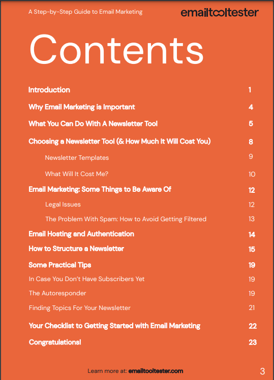 Emailtooltester lead magnet ebook