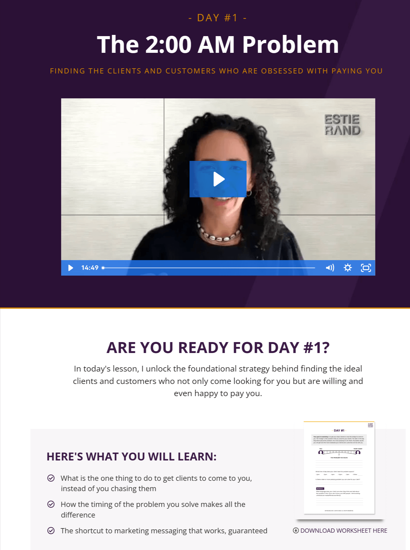 Estie Starr video training