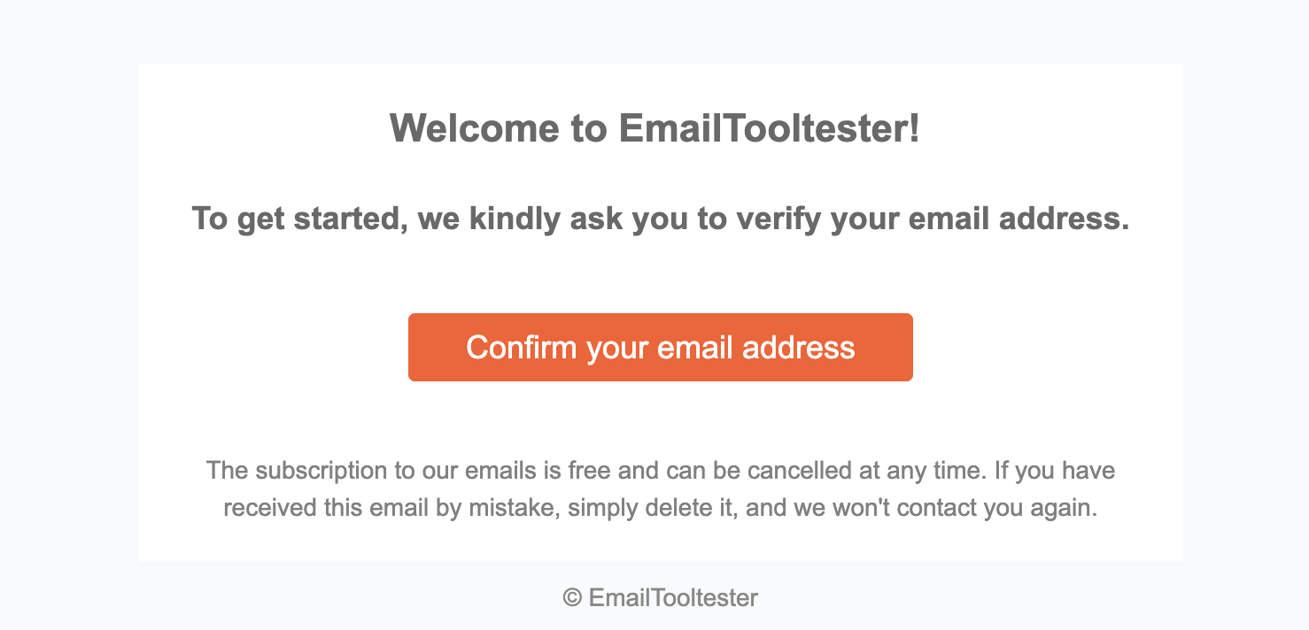 emailtooltester double opt in confirmation