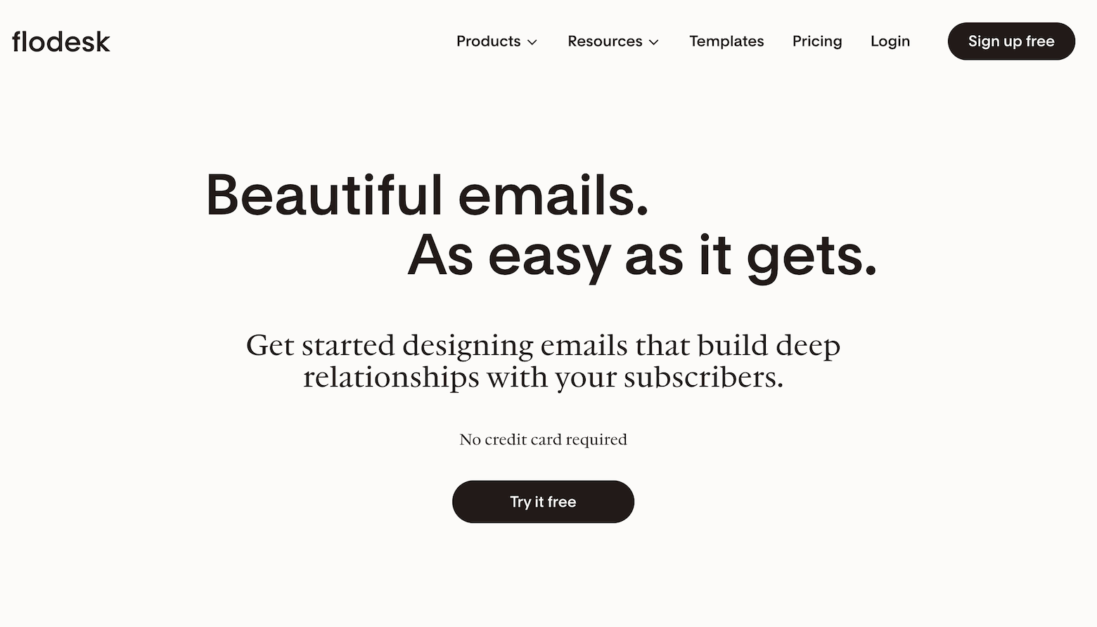 flodesk homepage