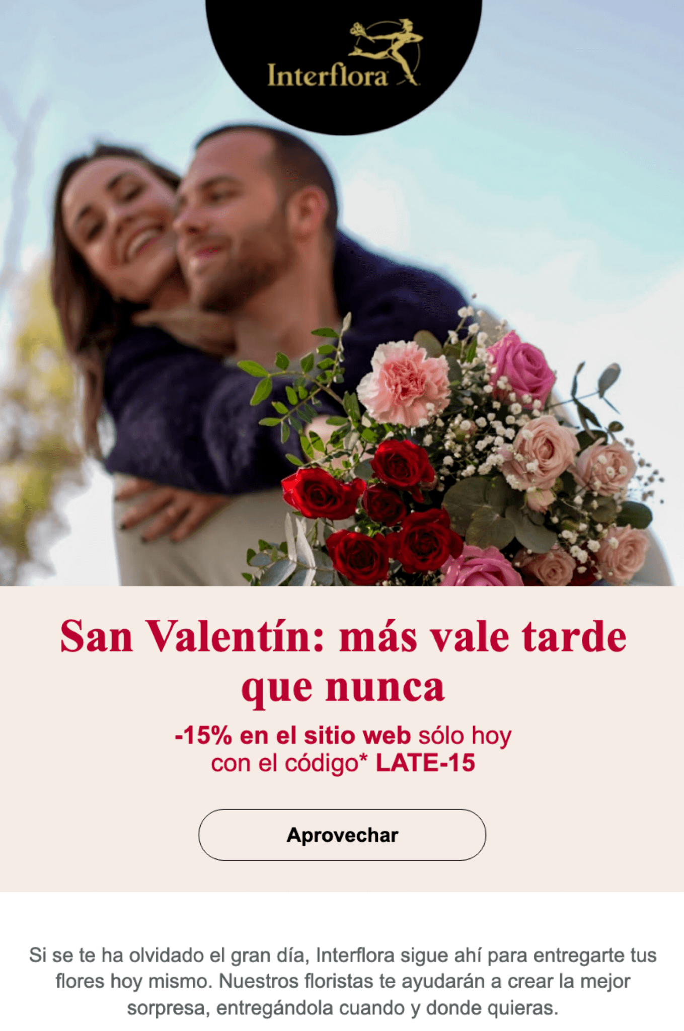 Nesletter estacional post San Valentín