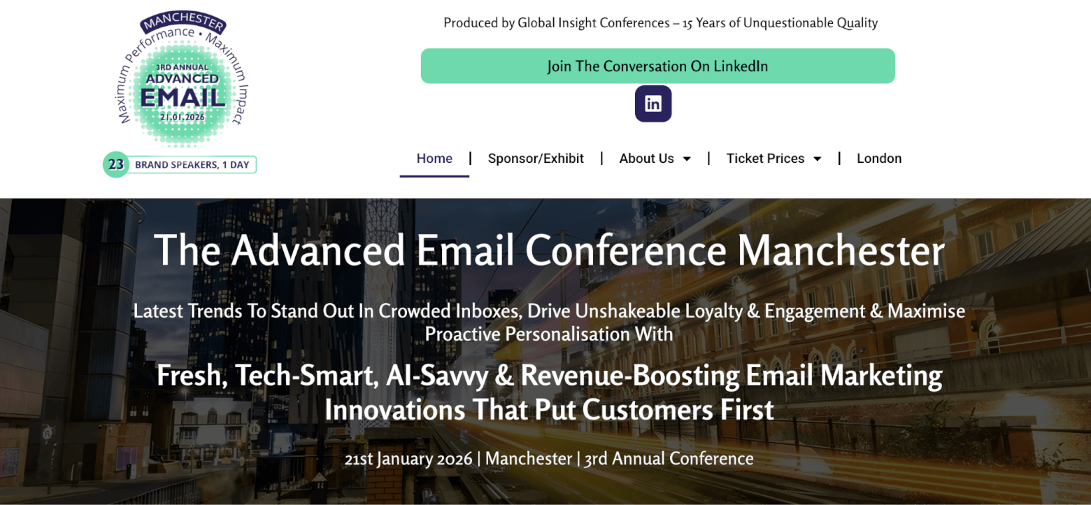 Advanced Email Conference Homepage