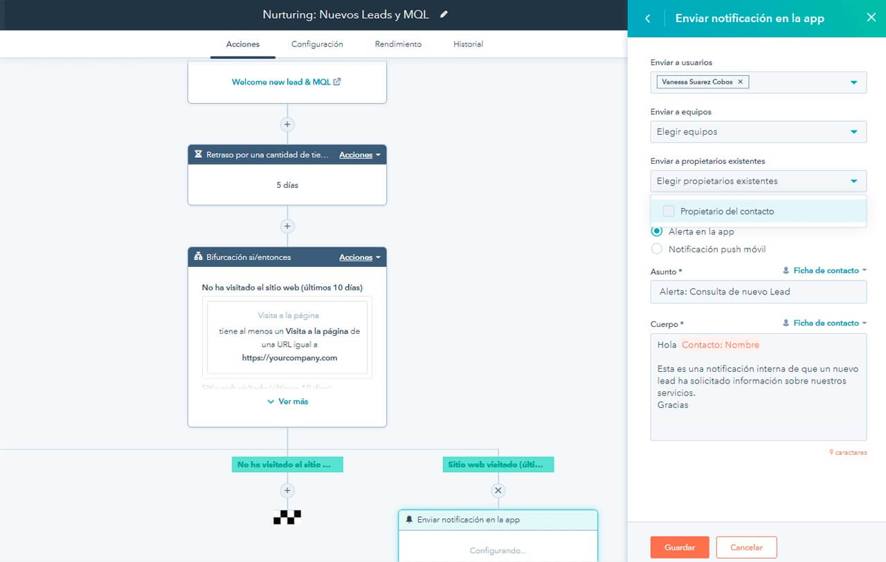 Automatizaciones de Hubspot
