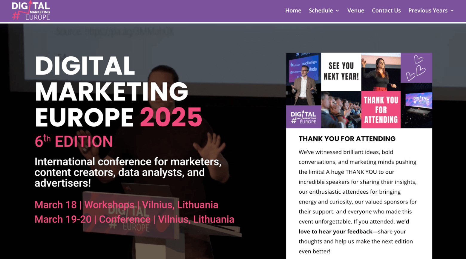  Digital Marketing Europe Homepage