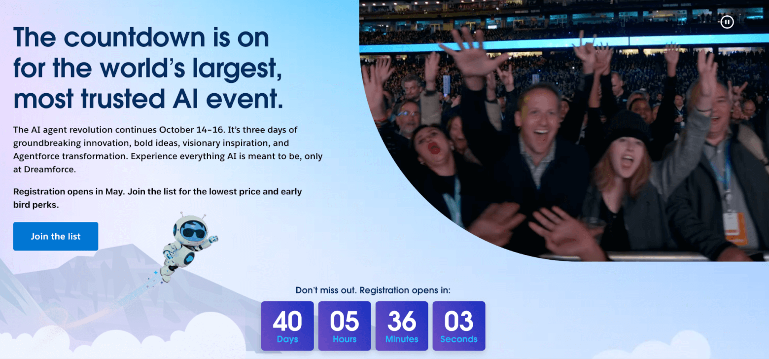 Dreamforce Homepage