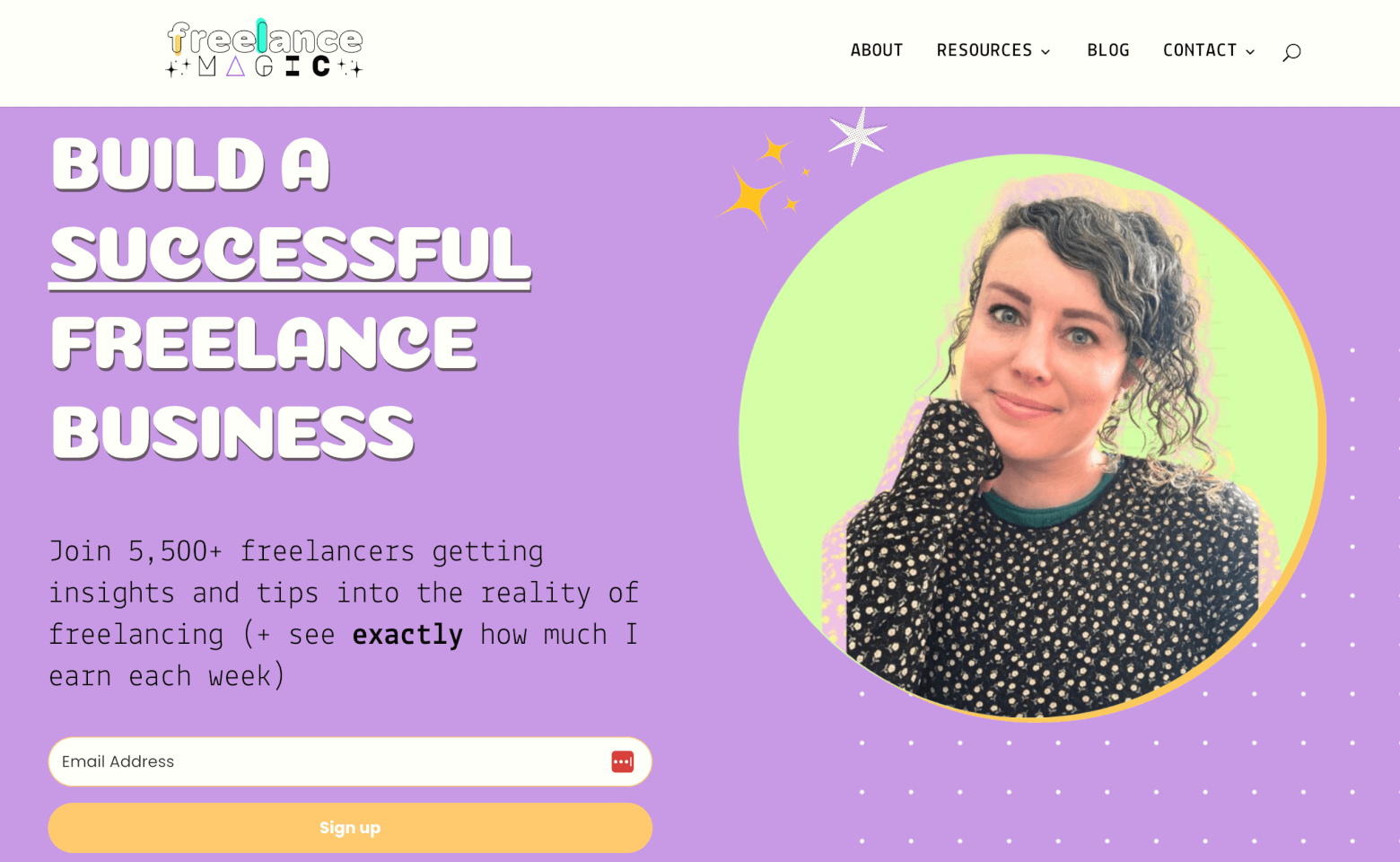freelance magic wordpress website