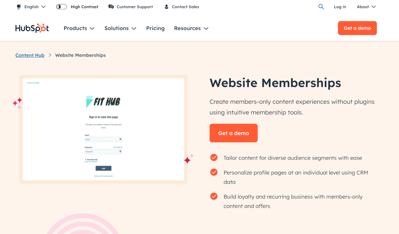 hubspot membership site builder