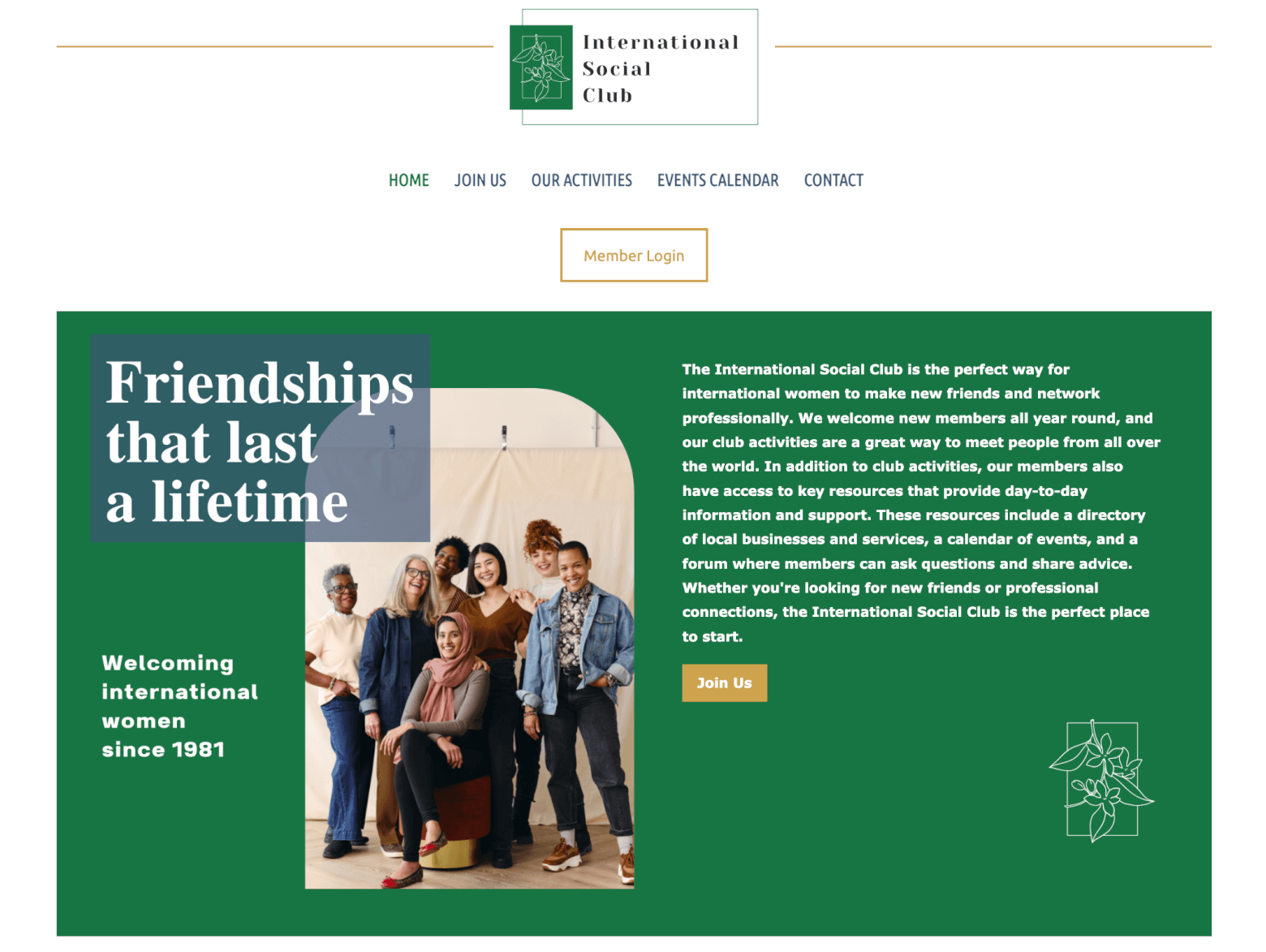 international social club website on wild apricot