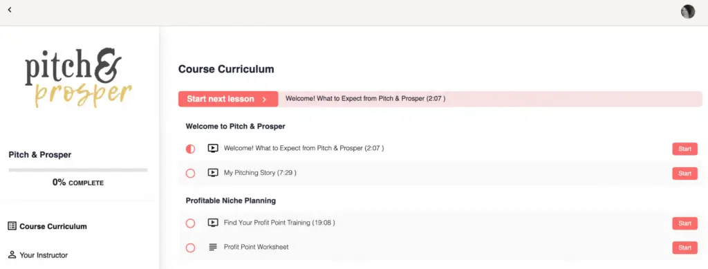 lizzie davey pitch and prosper course
