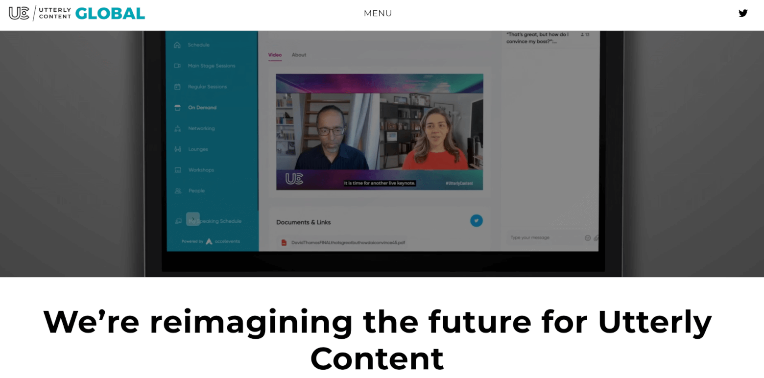 Utterly Content Global Festival Homepage