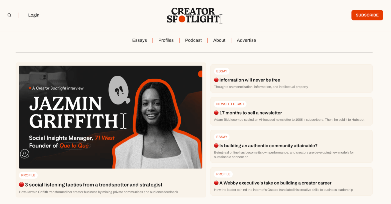 beehiiv creator spotlight newsletter