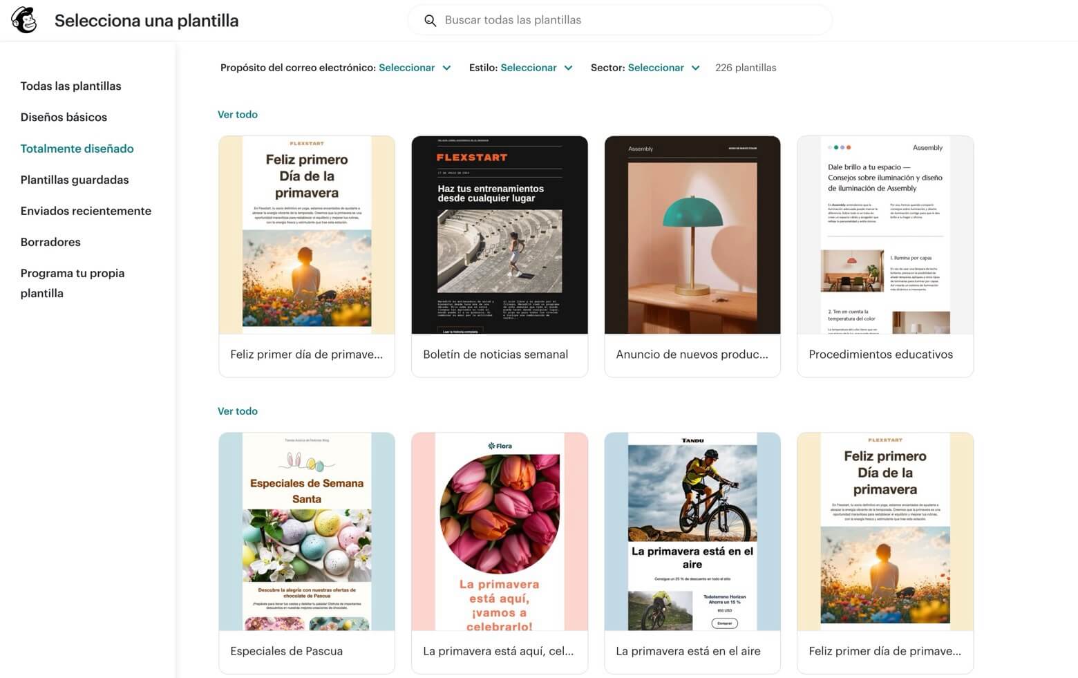 Plantillas de Mailchimp