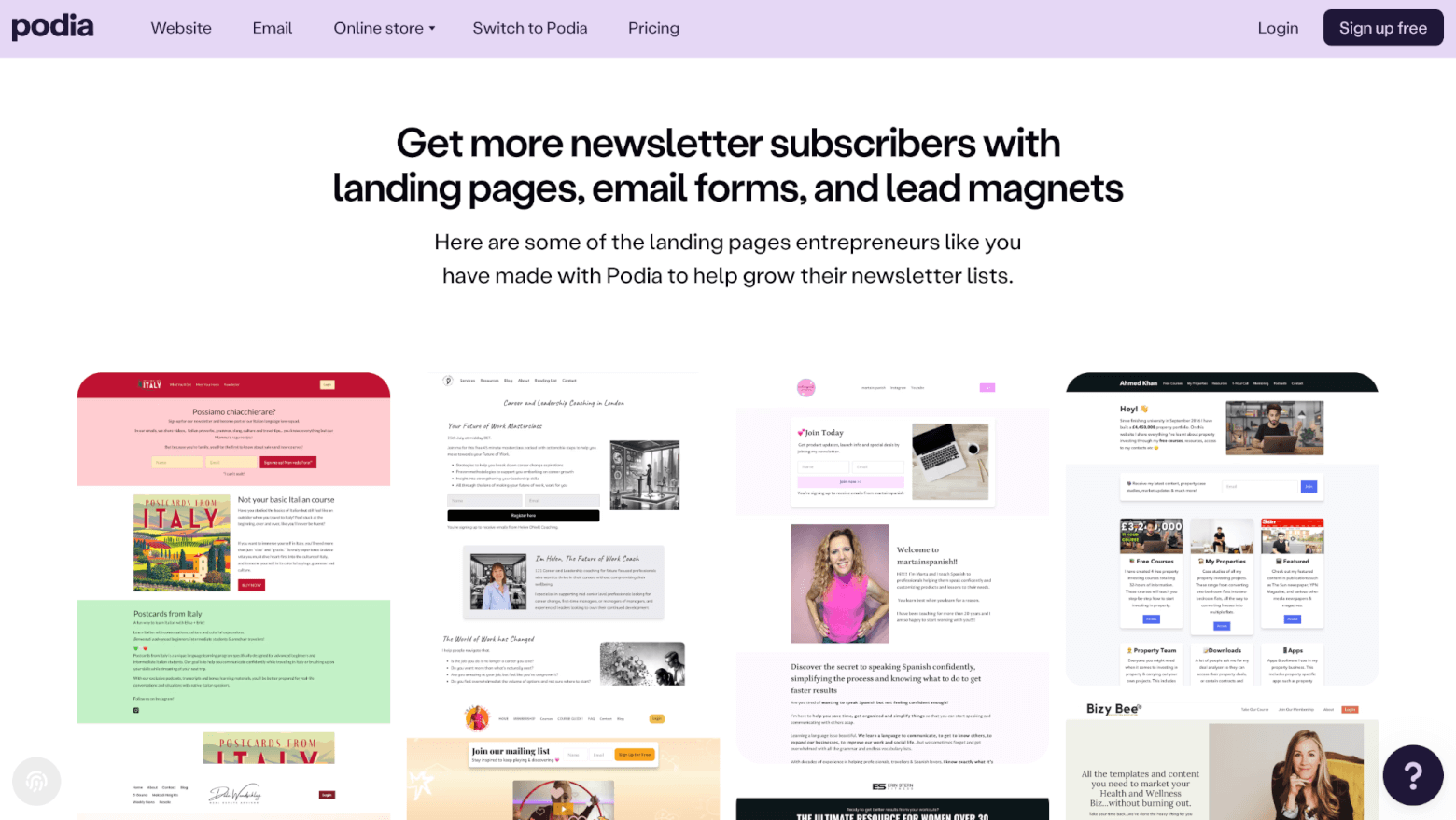 podia newsletter substack alternative