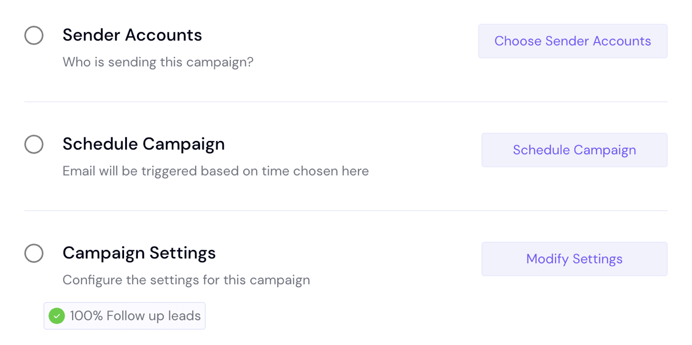 Smartlead email sequence settings