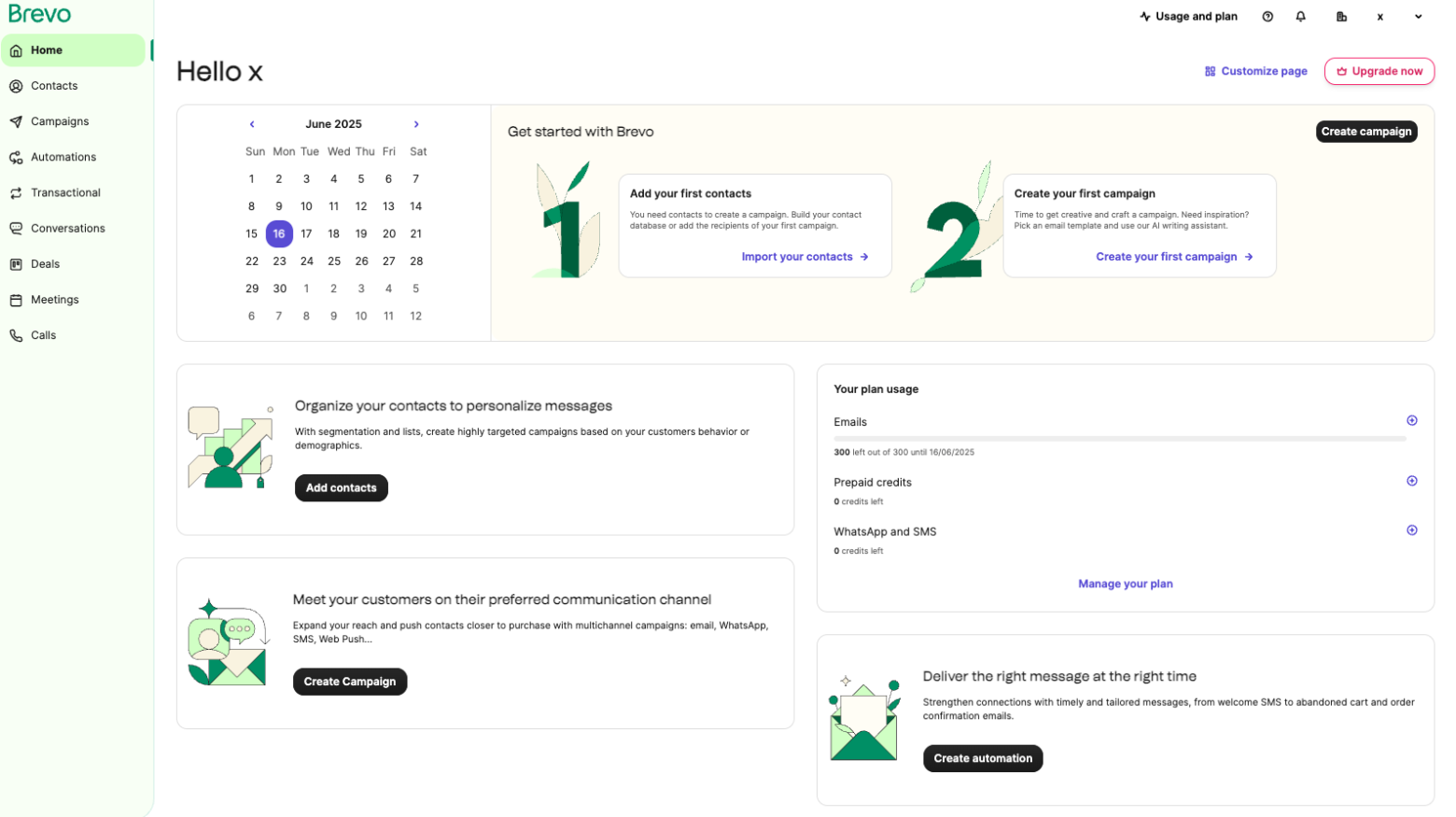 brevo dashboard